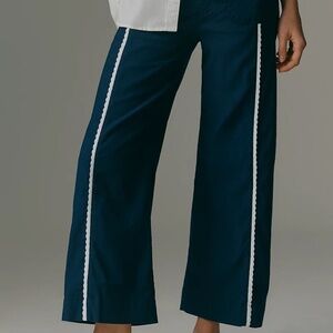 Anthropologie Maeve Collette Cropped Navy Blue pants 28P
